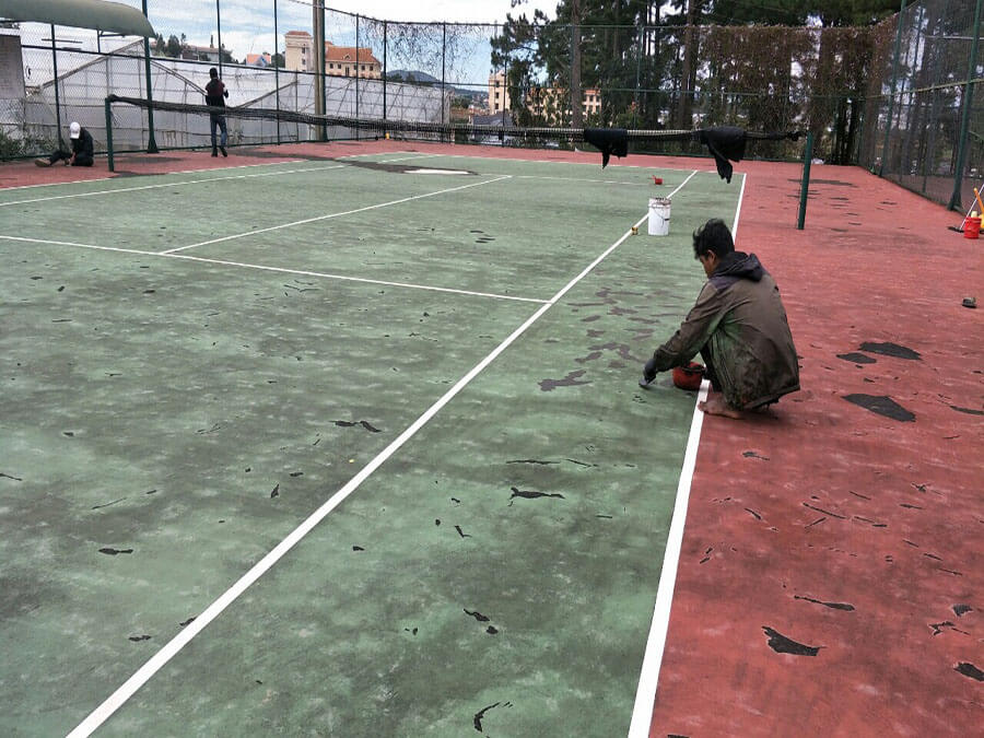 Dịch vụ thi công sân tennis Đà Lạt