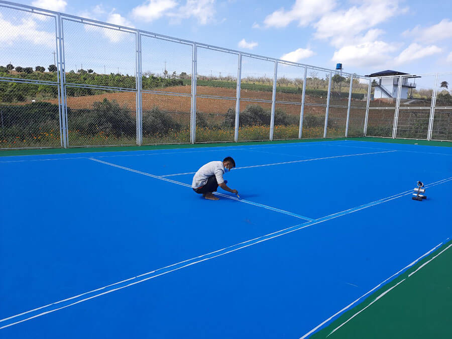 Dự án thi công sân tennis và sân cầu lông dambri chuyên nghiệp