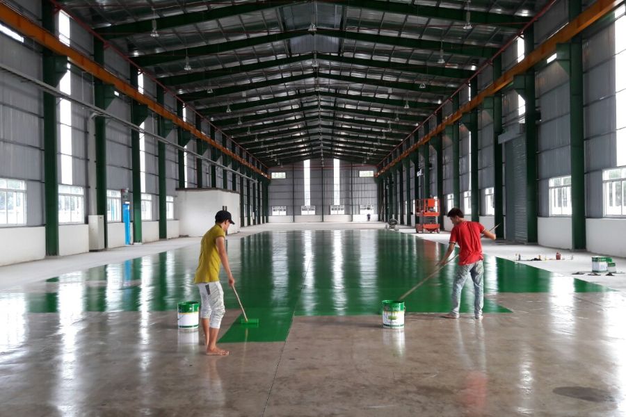 Thi công lớp phủ epoxy