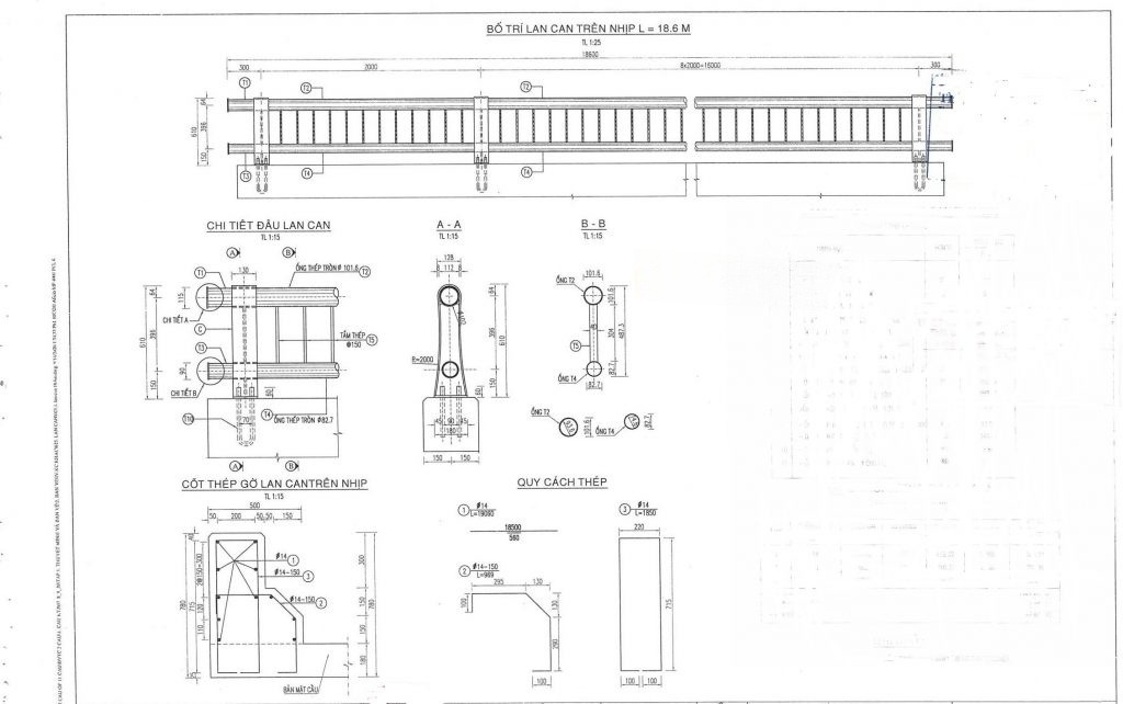 Quy trình gia công lan can cầu đường