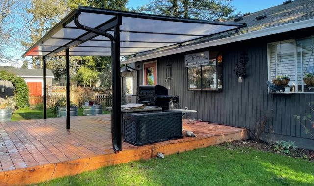 mái canopy sân vườn