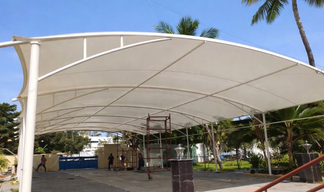 thi công mái canopy